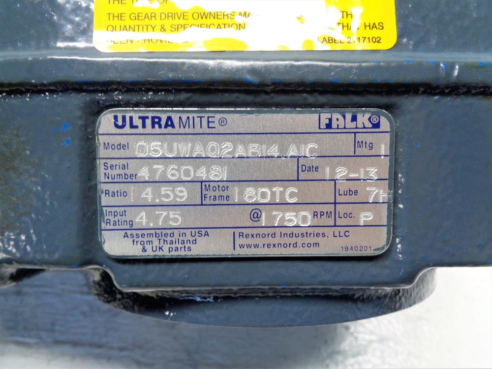 Rexnord Falk UltraMite Gearbox 05UWAQ2AB14.A1C